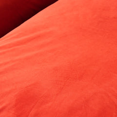 Premium Velvet Cloud Sectional Couches | 4-Piece Velvet Red Rich Elegance L-Shaped Sectionals 3-seaters with 1-Ottomans