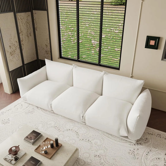 Exclusive Modern Sectional Couches | 3-Piece Chenille Beige Modular Design Couch Sectionals 3-seaters