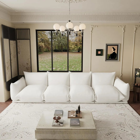 Exclusive Modern Sectional Couches | 4-Piece Chenille Beige For Stylish Living Couch Sectionals 4-seaters