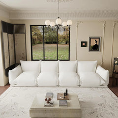 Exclusive Modern Sectional Couches | 4-Piece Chenille Beige For Stylish Living Couch Sectionals 4-seaters