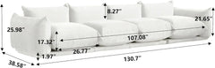 Exclusive Modern Sectional Couches | 4-Piece Chenille Beige For Stylish Living Couch Sectionals 4-seaters