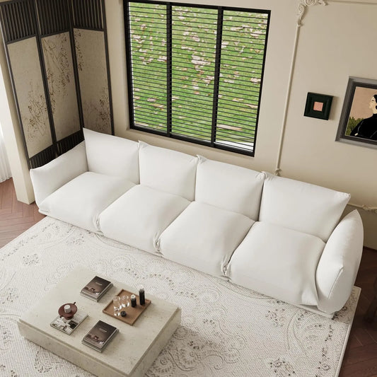 Exclusive Modern Sectional Couches | 4-Piece Chenille Beige For Stylish Living Couch Sectionals 4-seaters