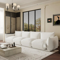 Exclusive Modern Sectional Couches | 4-Piece Chenille Beige For Stylish Living Couch Sectionals 4-seaters