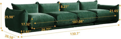 Exclusive Modern Sectional Couches | 4-Piece Chenille Green So Soft To Touch Couch Sectionals 4-seaters