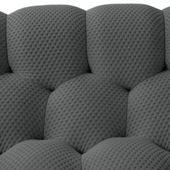 Signature Armless Boneless Couches | 1-Piece 3D-Knitted Grey Flowing Organic Shape Loveseats 3-seaters