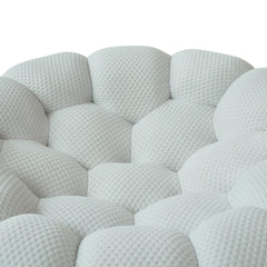 Signature Armless Boneless Couches | 1-Piece 3D-Knitted Light Grey A Soft Wavy Shape Loveseats 3-seaters