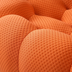 Signature Armless Boneless Couches | 1-Piece 3D-Knitted Orange Lots Of Room To Relax Loveseats 3-seaters