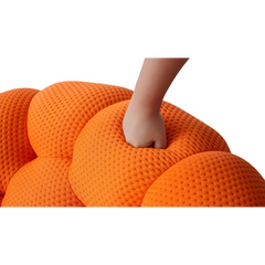 Signature Armless Boneless Couches | 1-Piece 3D-Knitted Orange Lots Of Room To Relax Loveseats 3-seaters
