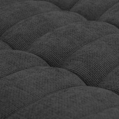 Signature Classic Boneless Couches | 1-Piece Chenille & Linen Black Soft Rounded Edges Single Sofa 1-seater