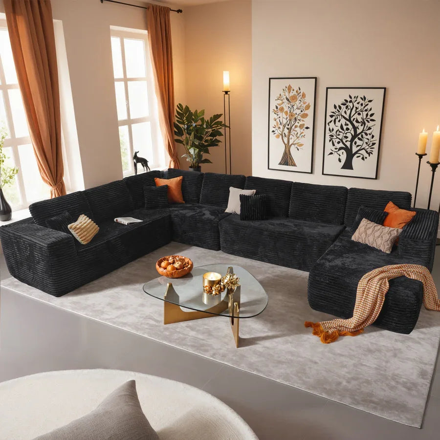 The Cozy Ovios Cloud Couch in Black