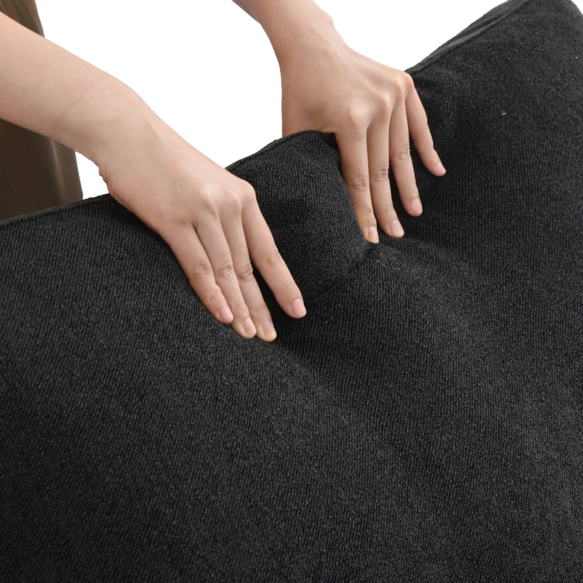 Washable Couch 160.6" Sectional Armrest Sofa-4 Seats Lounge Removable Sofa Cover - Black
