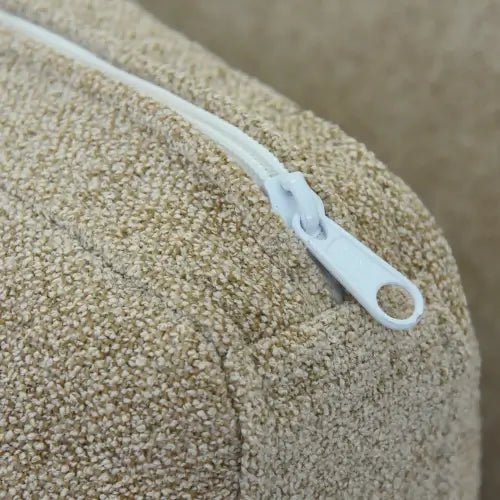 Washable Couch 120.45" Linen Sectional Sofa 3-Seater Removable Cover 3D-Knitted Fabric - Khaki